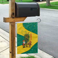 Grenada Christmas Garden Flag with Santa Nutmeg Tree Peace Dove and Festive Gift Design - Wonder Print Shop