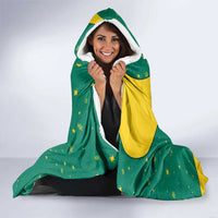 Grenada Christmas Hooded Blanket with Santa Nutmeg Tree Peace Dove and Festive Gift Design - Wonder Print Shop