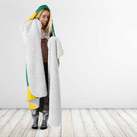 Grenada Christmas Hooded Blanket with Santa Nutmeg Tree Peace Dove and Festive Gift Design - Wonder Print Shop