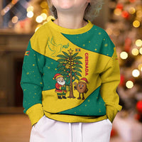 Grenada Christmas Kid Ugly Christmas Sweater with Santa Nutmeg Tree Peace Dove and Festive Gift Design - Wonder Print Shop