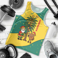 Grenada Christmas Men Tank Top with Santa Nutmeg Tree Peace Dove and Festive Gift Design - Wonder Print Shop