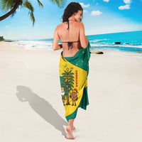 Grenada Christmas Sarong with Santa Nutmeg Tree Peace Dove and Festive Gift Design - Wonder Print Shop