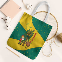 Grenada Christmas Tote Bag with Santa Nutmeg Tree Peace Dove and Festive Gift Design - Wonder Print Shop