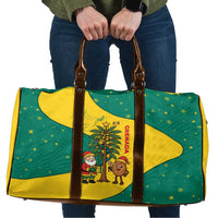 Grenada Christmas Travel Bag with Santa Nutmeg Tree Peace Dove and Festive Gift Design - Wonder Print Shop