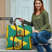 Grenada Christmas Travel Bag with Santa Nutmeg Tree Peace Dove and Festive Gift Design - Wonder Print Shop