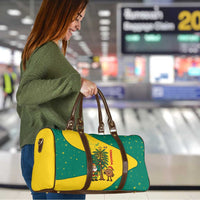 Grenada Christmas Travel Bag with Santa Nutmeg Tree Peace Dove and Festive Gift Design - Wonder Print Shop
