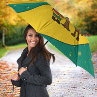 Grenada Christmas Umbrella with Santa Nutmeg Tree Peace Dove and Festive Gift Design - Wonder Print Shop