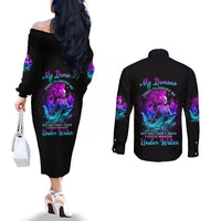my-demons-tried-to-drown-me-mermaid-couples-matching-off-the-shoulder-long-sleeve-dress-and-long-sleeve-button-shirt