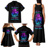 My Demons Tried To Drown Me Mermaid Family Matching Tank Maxi Dress and Hawaiian Shirt - Wonder Print Shop
