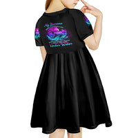 My Demons Tried To Drown Me Mermaid Kid Short Sleeve Dress - Wonder Print Shop