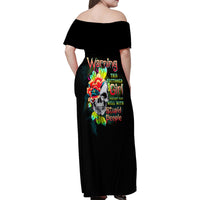 Warning This Tattooed Girl Flower Family Matching Off Shoulder Maxi Dress and Hawaiian Shirt - Wonder Print Shop