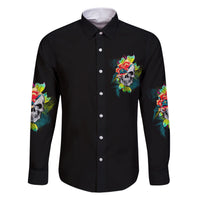 Warning This Tattooed Girl Flower Family Matching Short Sleeve Bodycon Dress and Hawaiian Shirt - Wonder Print Shop