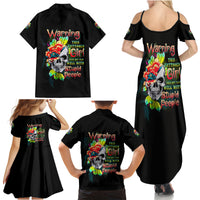Warning This Tattooed Girl Flower Family Matching Summer Maxi Dress and Hawaiian Shirt - Wonder Print Shop