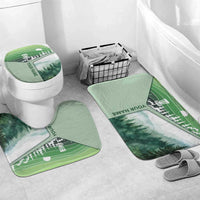 Custom Disc Golf Bathroom Set with Forest Landscape Basket Silhouette - Wonder Print Shop
