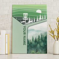 Custom Disc Golf Canvas Wall Art with Forest Landscape Basket Silhouette - Wonder Print Shop