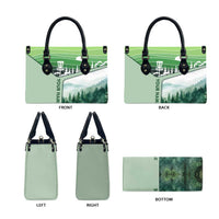 Custom Disc Golf Leather Bag with Forest Landscape Basket Silhouette - Wonder Print Shop