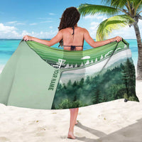 Custom Disc Golf Sarong with Forest Landscape Basket Silhouette - Wonder Print Shop