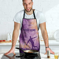 Custom Disc Golf Apron with Purple Sunset Tie Dye Basket and Player Silhouette - Wonder Print Shop