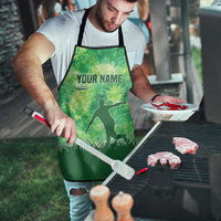 Custom Disc Golf Apron with Green Tie Dye Basket and Player Silhouette - Wonder Print Shop