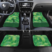 Custom Disc Golf Car Mats with Green Tie Dye Basket and Player Silhouette - Wonder Print Shop