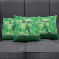 Custom Disc Golf Pillow Cover with Green Tie Dye Basket and Player Silhouette - Wonder Print Shop