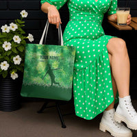 Custom Disc Golf Tote Bag with Green Tie Dye Basket and Player Silhouette - Wonder Print Shop