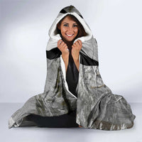 Custom Bluegill Ice Fishing Winter Camo Hooded Blanket with Snowy Forest Background Colorful Fish - Wonder Print Shop