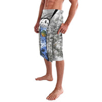 Custom Bluegill Ice Fishing Winter Camo Lavalava with Snowy Forest Background Colorful Fish - Wonder Print Shop