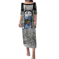 Custom Bluegill Ice Fishing Winter Camo Puletasi with Snowy Forest Background Colorful Fish - Wonder Print Shop