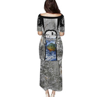 Custom Bluegill Ice Fishing Winter Camo Puletasi with Snowy Forest Background Colorful Fish - Wonder Print Shop