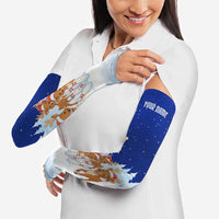 Funny Christmas Reindeer Bowling Custom Arm Sleeves with Reindeer Snow Scene - Wonder Print Shop