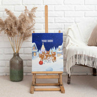 Funny Christmas Reindeer Bowling Custom Canvas Wall Art with Reindeer Snow Scene - Wonder Print Shop