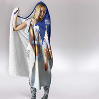 Funny Christmas Reindeer Bowling Custom Hooded Blanket with Reindeer Snow Scene - Wonder Print Shop