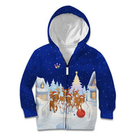 Funny Christmas Reindeer Bowling Custom Kid Hoodie with Reindeer Snow Scene - Wonder Print Shop