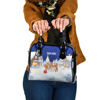 Funny Christmas Reindeer Bowling Custom Shoulder Handbag with Reindeer Snow Scene - Wonder Print Shop