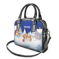 Funny Christmas Reindeer Bowling Custom Shoulder Handbag with Reindeer Snow Scene - Wonder Print Shop