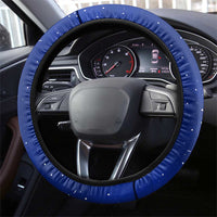 Funny Christmas Reindeer Bowling Steering Wheel Cover with Reindeer Snow Scene - Wonder Print Shop
