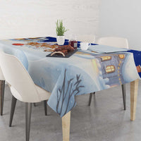 Funny Christmas Reindeer Bowling Custom Tablecloth with Reindeer Snow Scene - Wonder Print Shop