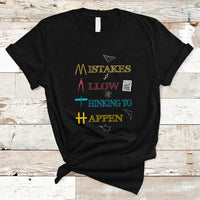 Back To School T Shirt Mistakes Allow Thinking To Happen, Math Teacher TS05 - Wonder Print Shop