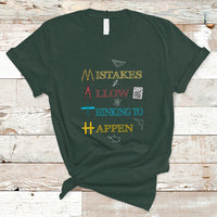 Back To School T Shirt Mistakes Allow Thinking To Happen, Math Teacher TS05 - Wonder Print Shop