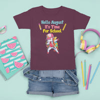 Cute Back To School T Shirt Hello August It's Time For School TS05 - Wonder Print Shop