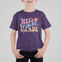 Cute Back To School T Shirt Happy First Grade Of School Hello Kindergarten TS05 - Wonder Print Shop
