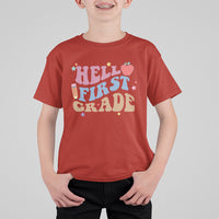 Cute Back To School T Shirt Happy First Grade Of School Hello Kindergarten TS05 - Wonder Print Shop