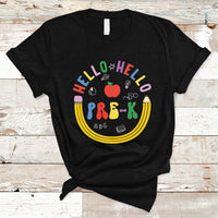 Cute Back To School T Shirt Hello Pre-K, Funny Teacher Student TS05 - Wonder Print Shop