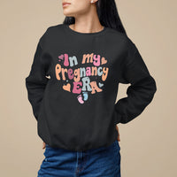 Pregnancy Announcement Sweatshirt Groovy In My Pregnant Era TS05 - Wonder Print Shop