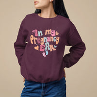 Pregnancy Announcement Sweatshirt Groovy In My Pregnant Era TS05 - Wonder Print Shop