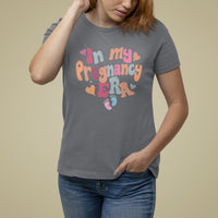 Pregnancy Announcement T Shirt For Women Groovy In My Pregnant Era TS05 - Wonder Print Shop