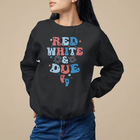 Pregnancy Announcement Sweatshirt Red White And Due, 4th Of July TS05 - Wonder Print Shop