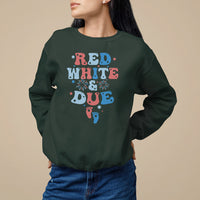 Pregnancy Announcement Sweatshirt Red White And Due, 4th Of July TS05 - Wonder Print Shop