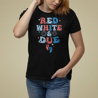 Pregnancy Announcement T Shirt For Women Red White And Due, 4th Of July TS05 - Wonder Print Shop